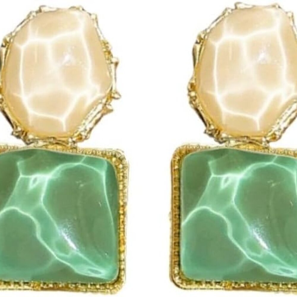 Women's Water Ripple Clip On Earrings Non Pierced Zinc Cubic Zirconia